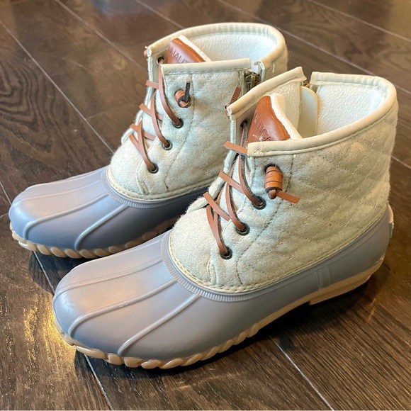 Nautica Quilted Wooley Duck Boots Waterproof Winter Snow / Rain Booties - Picture 15 of 16